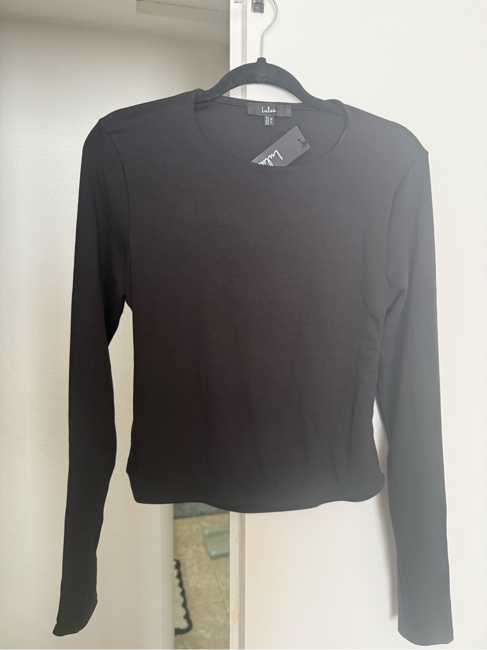 Lulus Black Long Sleeve Crew Tee